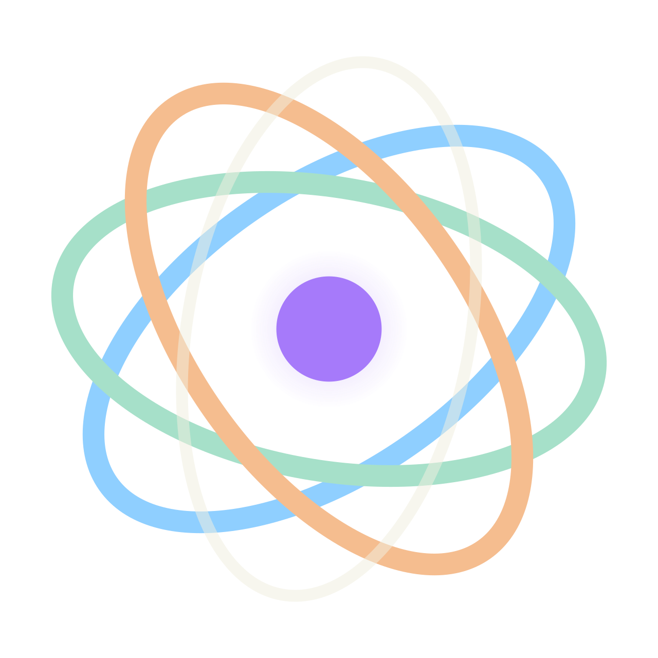 Evri’s four colorful orbits, connected around a purple center